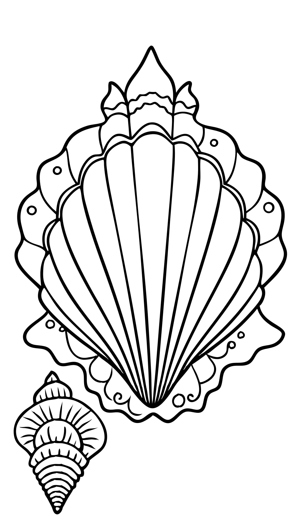 seashell coloring page